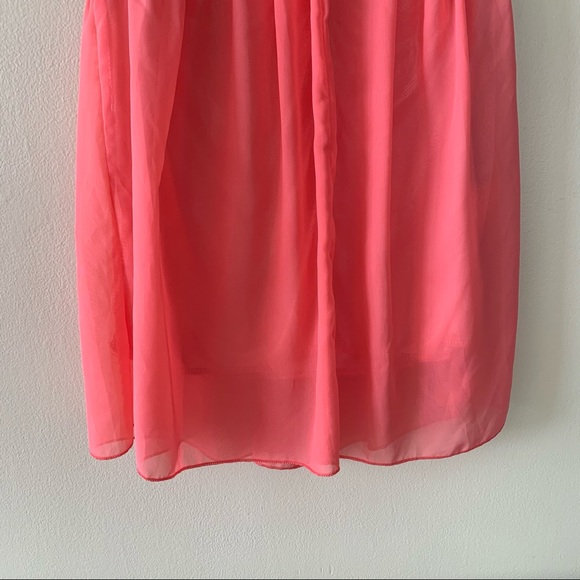 Deep V Pink Party Dress - Picture 7 of 8